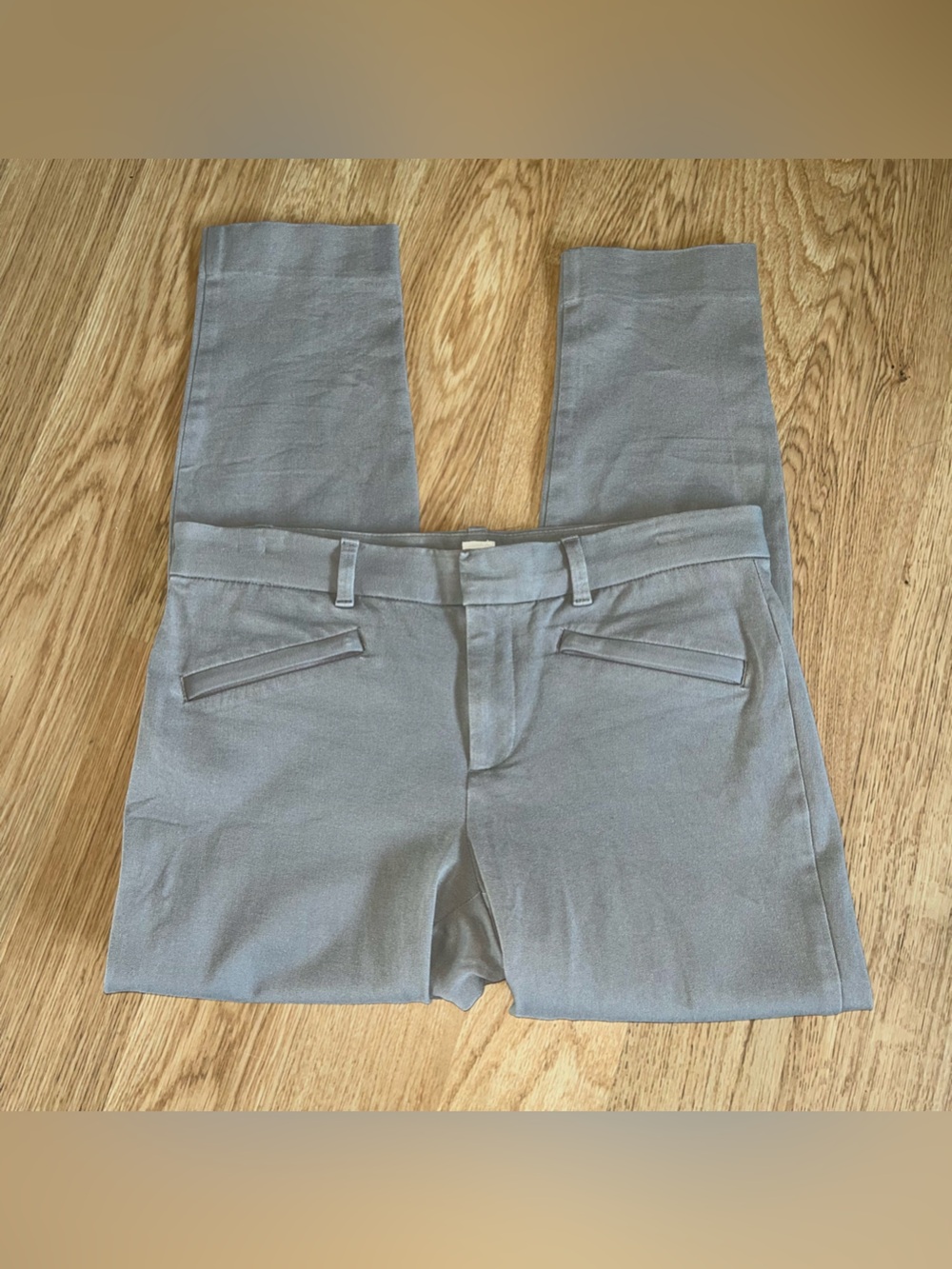 GAP Women’s Gray Skinny Ankle Pants Size 8 Regular Stretch Twill Flat Front